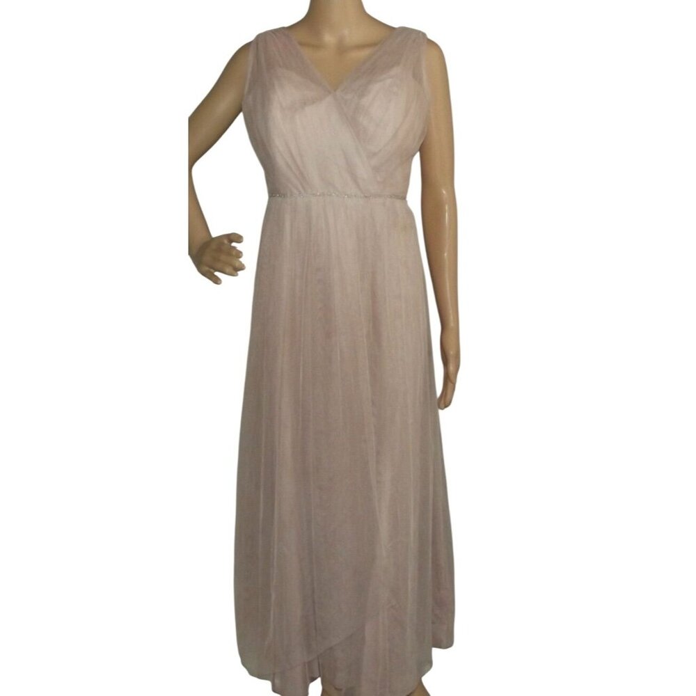 Watters Kathy Dress Womens Size 12 Blush Pink formal bridesmaid long maxi